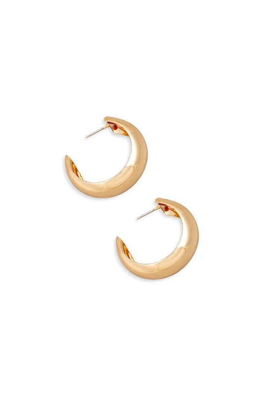 Shimmering 40mm Metallic Hoop Earrings